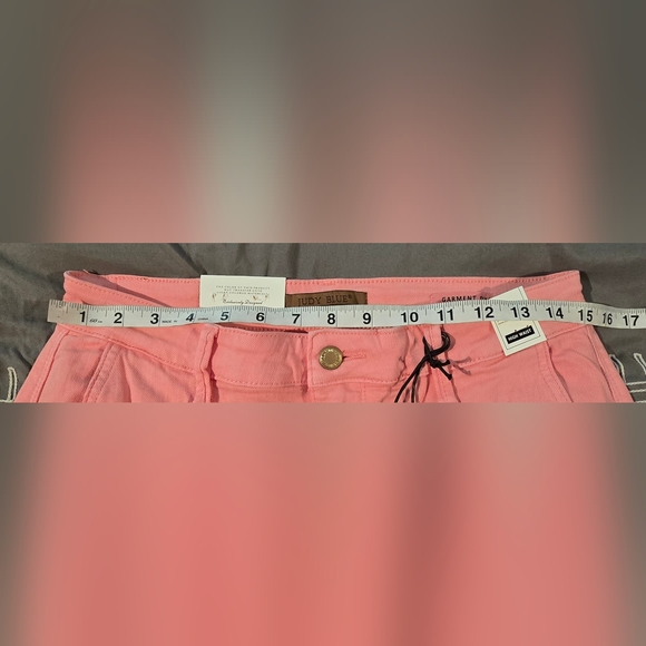 Judy Blue Pink High Rise Cargo Straight Jeans Size 11/30 - Picture 6 of 11